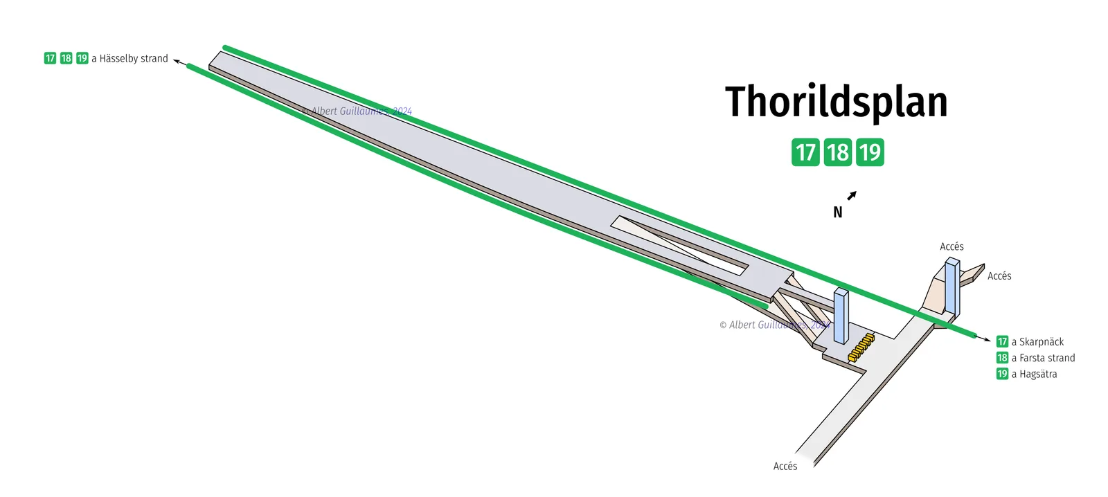 Thorildsplan – interaktiv stationskarta med uppgångar