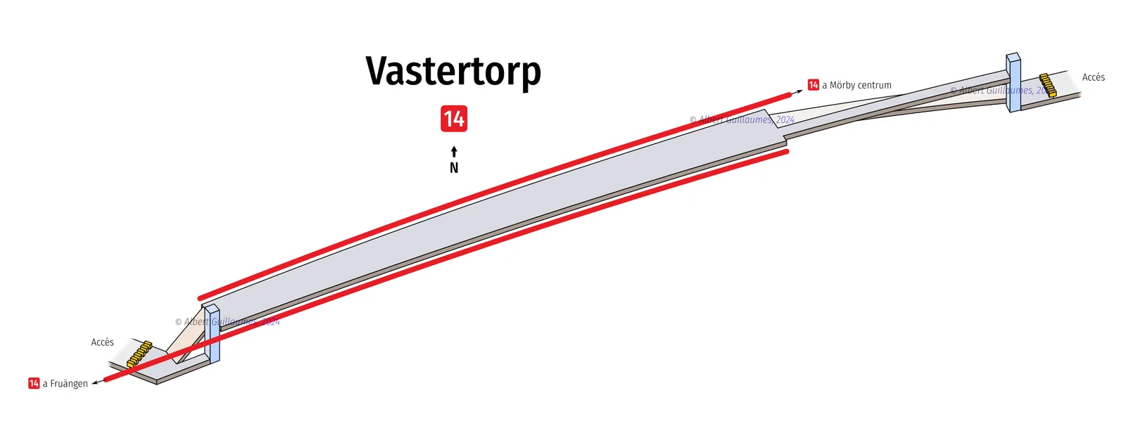 Västertorp – interaktiv stationskarta med uppgångar